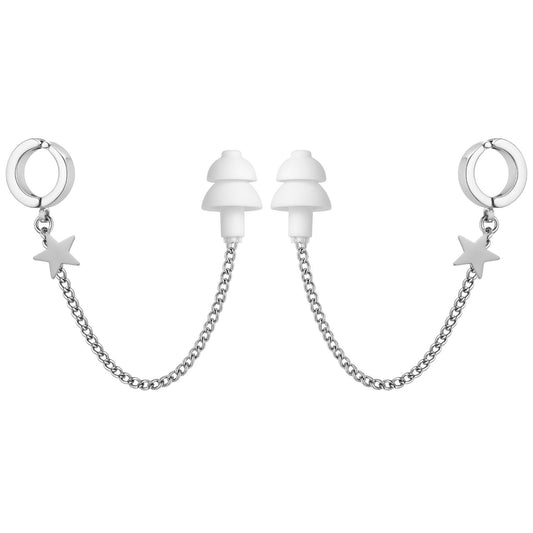 Earcuffs Voor Oordopjes (Ster) Zilver RVS