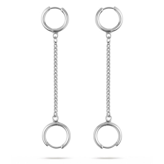 Oorbellen Voor Loop Oordopjes Zilver RVS