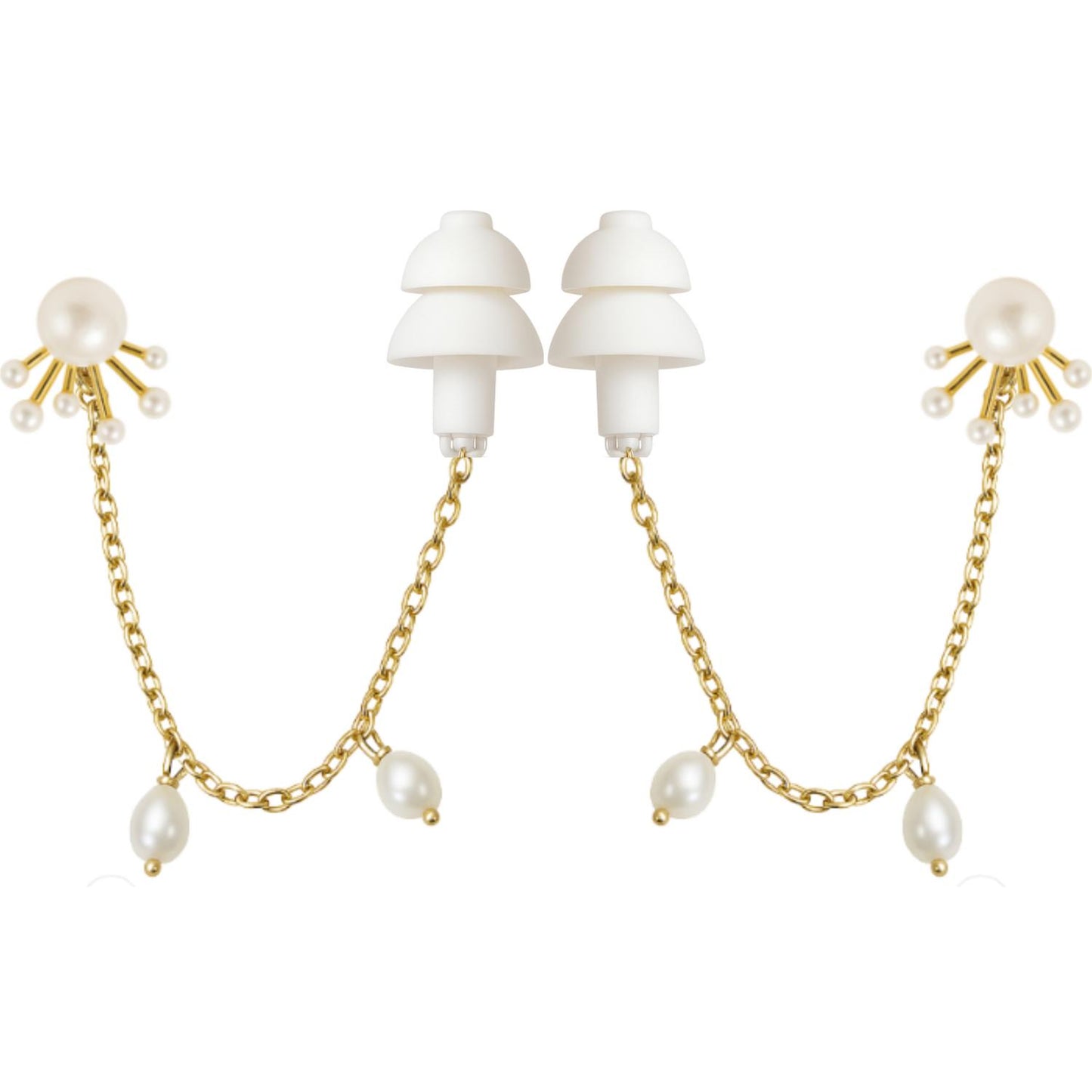 Oorbellen Voor Oordopjes (Parel) Goudkleurig