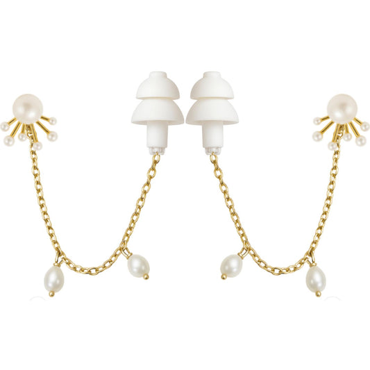 Oorbellen Voor Oordopjes (Parel) Goudkleurig