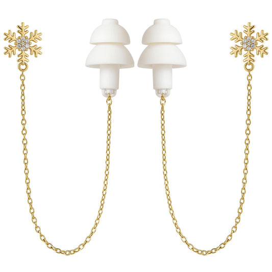 Oorbellen Voor Oordopjes (Sneeuwvlok) Goudkleurig