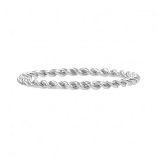 Minimalistische ring gedraaid zilver 925