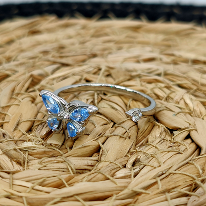 Anxiety Ring (Draairing Vlinder) Zilver plated koper