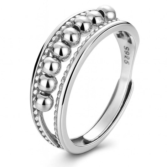 Anxiety Ring (Golf) - Stress Ring Zilver 925