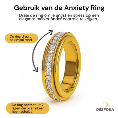 Anxiety Ring (Steentjes) Goud gebruik