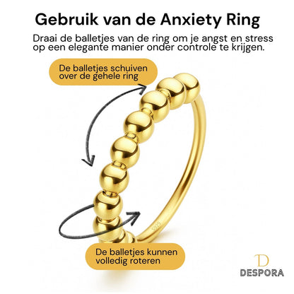 Anxiety Ring zilver 925 Gold Plated gebruik