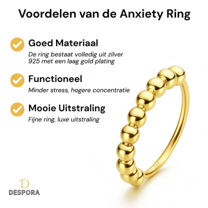 Anxiety Ring zilver 925 Gold Plated voordelen