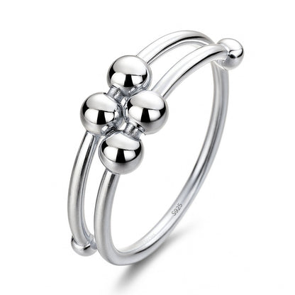 Anxietyring (dubbel) - Stress Ring Zilver 925
