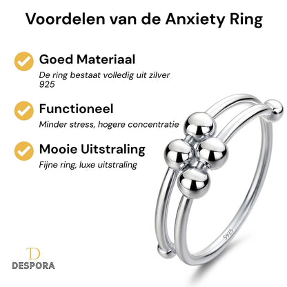Anxiety ring dubbel zilver925 Voordelen