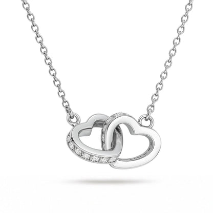 Hartjes ketting (2 hartjes) Zilver 925