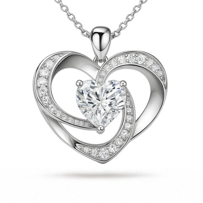 Hartjes ketting (Groot hart) Zilver 925