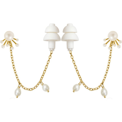 Oorbellen Voor Oordopjes (Parel) Goudkleurig