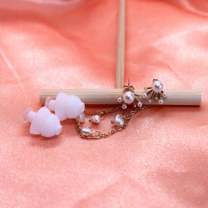 Oorbellen Voor Oordopjes (Parel) Goudkleurig Sfeerbeeld