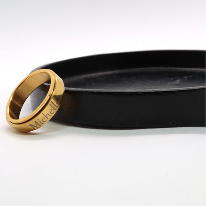 Anxiety Ring (Graveerbaar) Goud Sfeerbeeld met gravering