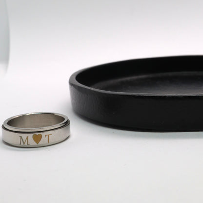 Anxiety Ring (Graveerbaar) Zilver Sfeerbeeld met gravering