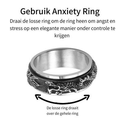 Anxiety ring (Draak) Zilver Gebruik
