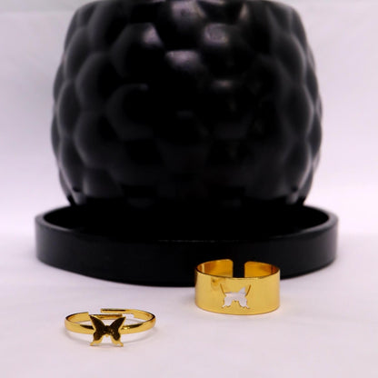 Butterfly Friendship Ring gold colour