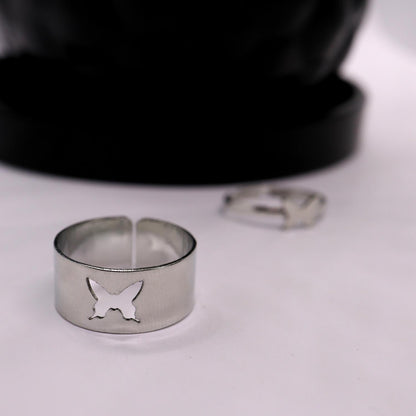 Butterfly Friendship Ring Silver